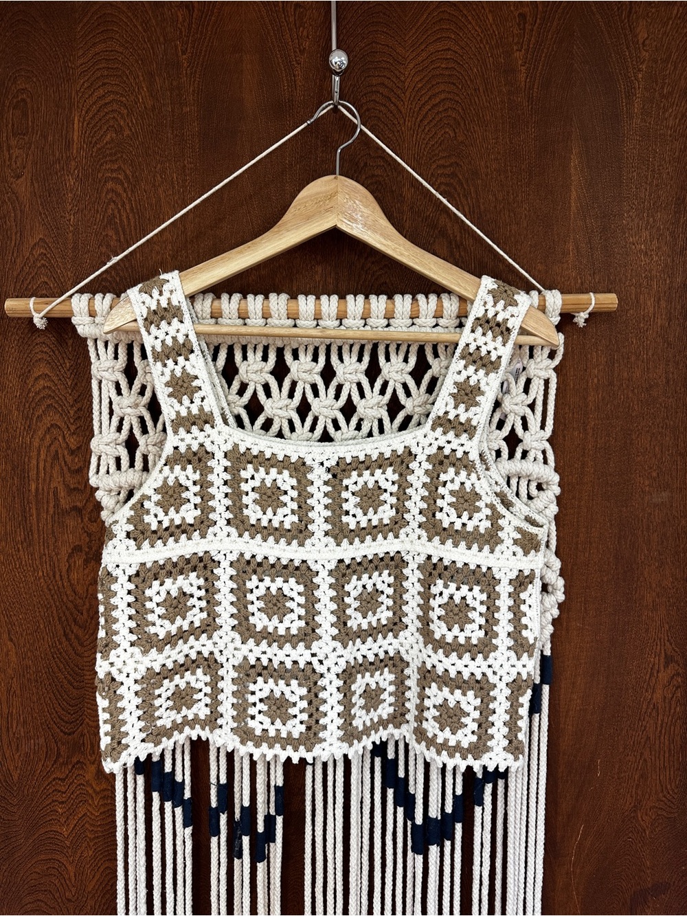 QED London Crochet Tank Top